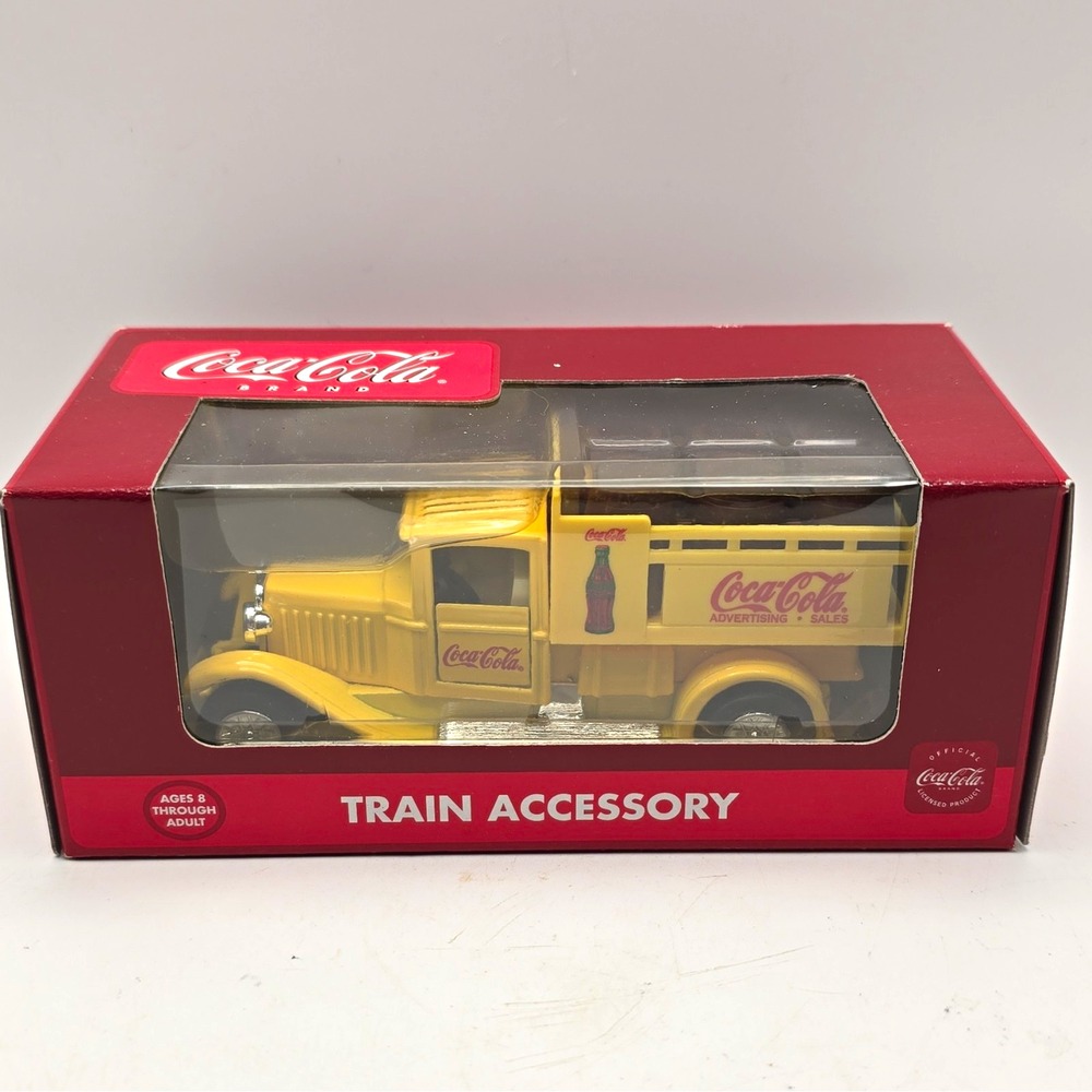 Coca-Cola Train Accessory Delivery Truck K-6435 Yellow Red Black Soda Theme